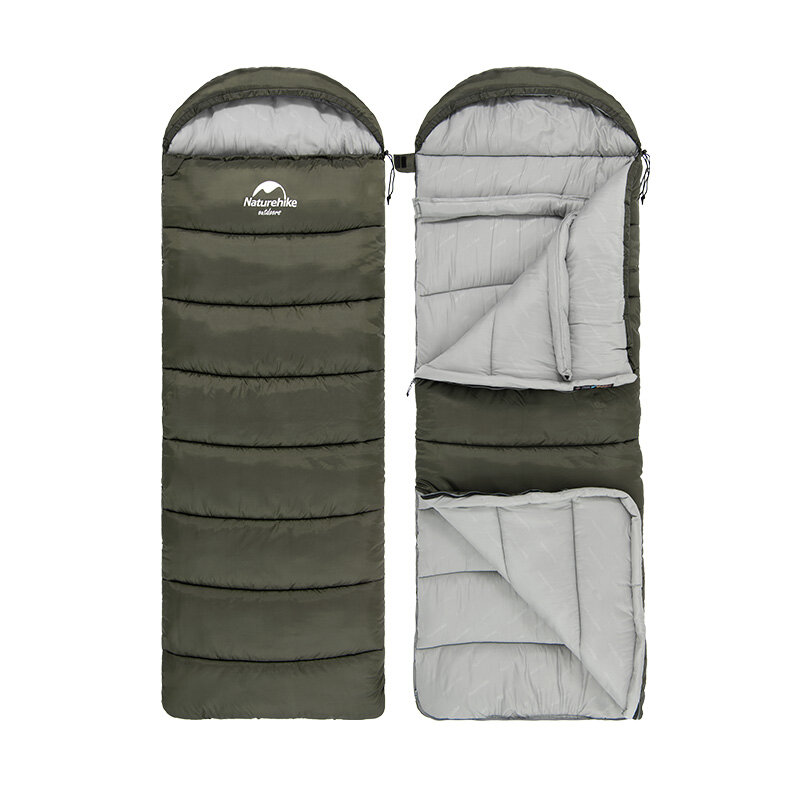 1 Спальник з капюшоном Naturehike U350 NH20MSD07, (1°C), лівий, зелений - Зображення 1
