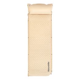 Матрац туристичний із подушкою, самонадувний одномісний Naturehike CNK2300DZ014, 192x65x3 см, бежевий