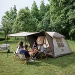 Намет з навісом Naturehike Village CNK2300ZP021, коричневий великий - Зображення 7