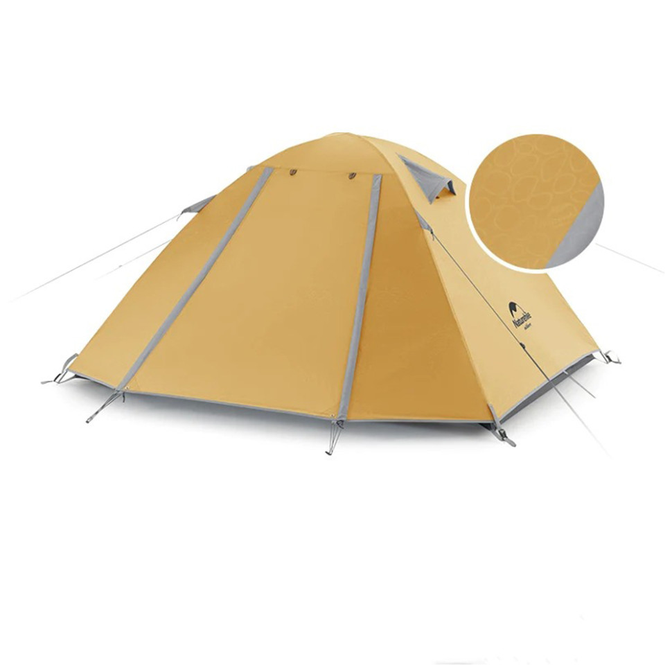 168444.970 Намет двомісний Naturehike P-Series NH18Z022-P 210T/65D, жовтий - Зображення 1