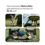 Тент для кемпінгу Naturehike CNK230WS014, 4.6 м * 4,0 м, бежевий - Зображення 10