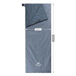 Спальник надлегкий Naturehike Ultralight LW180 NH21MSD09 правий, (15°C), p-p XL, сіро-синій - Зображення 2