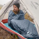 Спальник надлегкий Naturehike Ultralight LW180 NH21MSD09 лівий, (15°C), p-p XL, сіро-синій - Зображення 5