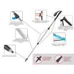 Трекінгова палиця 3-сек. Naturehike Men ST 01 6061 AL NH17D001-Z, алюміній,  золотиста - Зображення 9