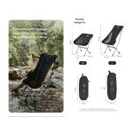 Стілець складаний Naturehike Stellaluna L04 CNK2450JJ015, розмір M, алюміній, чорний - Зображення 10