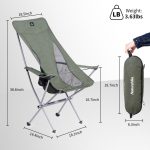 Крісло складане Naturehike CNK2300JU0003, зелене - Зображення 3