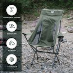 Крісло складане Naturehike CNK2300JU0003, зелене - Зображення 4