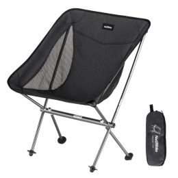 Стілець складаний Naturehike Stellaluna L04 CNK2450JJ015, розмір M, алюміній, чорний
