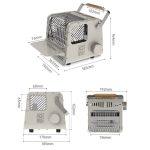 Міні обігрівач касетний Naturehike CNK2300CW018, сірий - Зображення 4