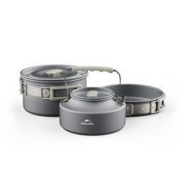 Набір посуду (каструля, сковорідка, чайник) Naturehike CNK2450CF010, алюміній