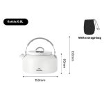 Чайник з керамічним антипригарним покриттям Naturehike CNK2450CF013 0,8 л, алюміній, білий - Зображення 4