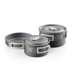 Набір посуду (2 каструлі, сковорідка) Naturehike CNK2450CF010, алюміній