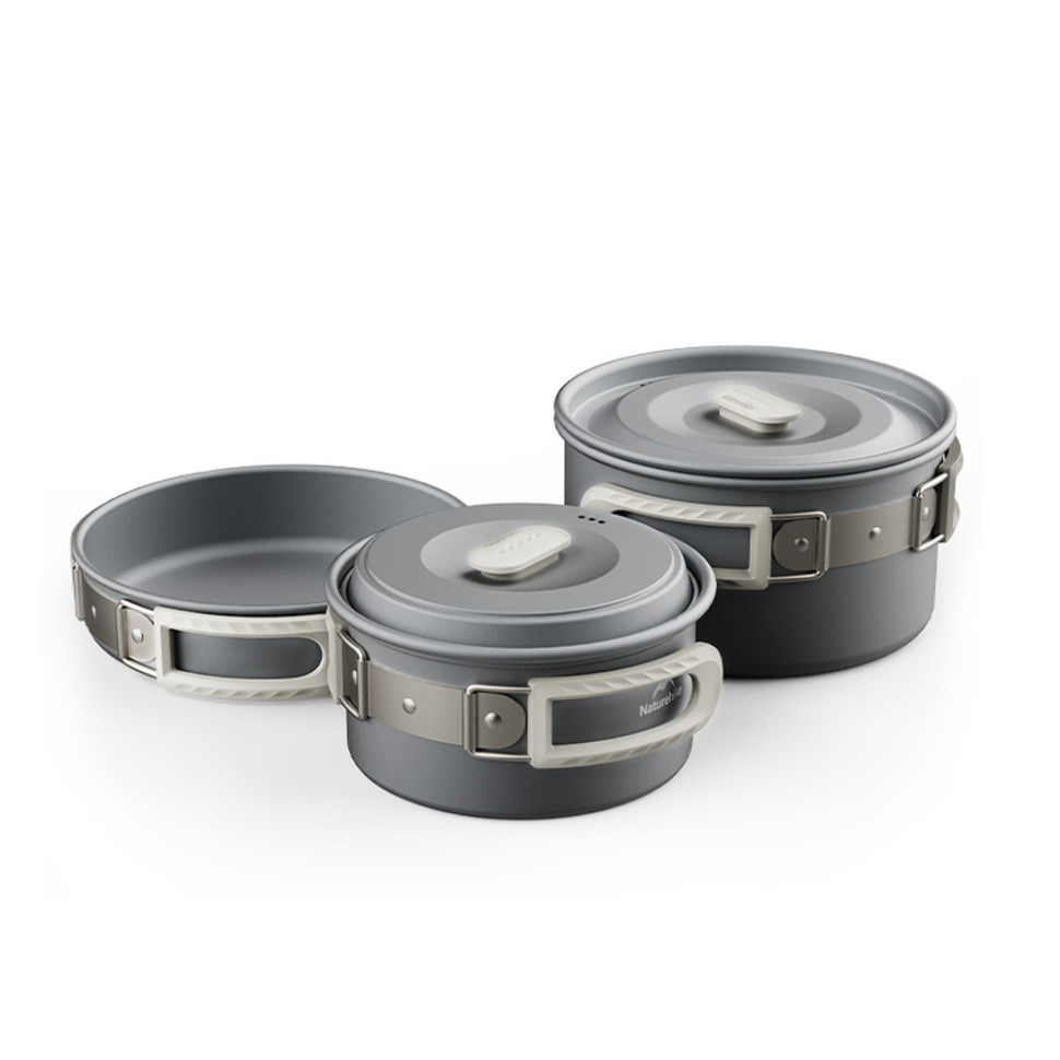 338537.970 Набір посуду (2 каструлі, сковорідка) Naturehike CNK2450CF010, алюміній - Зображення 1