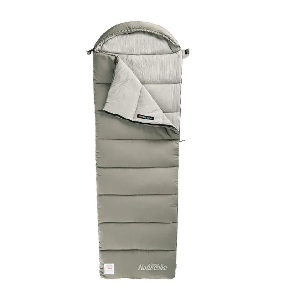 338572.970 Спальний мішок з капюшоном Naturehike M300 NH20MSD02, зелений, правий - Зображення 1