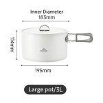 Каструля із керамічним антипригарним покриттям Naturehike CNK2450CF013, 3 л, алюміній - Зображення 2