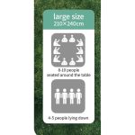 Килимок для пікніка водостійкий Naturehike CNK2350WS010, 210x240 см, бежевий з принтом - Зображення 3