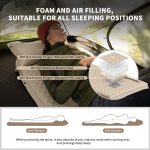Матрац з подушкою ортопедичний одномісний  Naturehike CNK2450WS020, самонадувний, 200х63х10 см, бежевий - Зображення 3