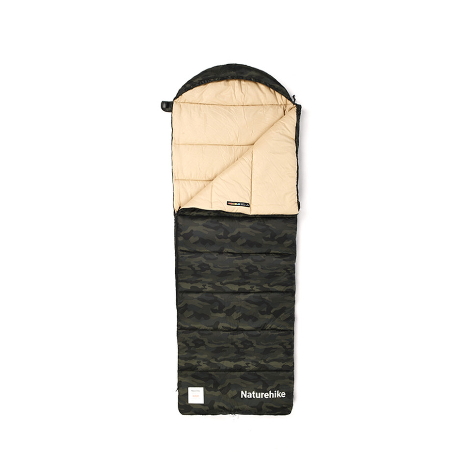 338774.970 Спальний мішок з капюшоном Naturehike M320 CNK2350WS023, зелений камуфляж, лівий - Зображення 1