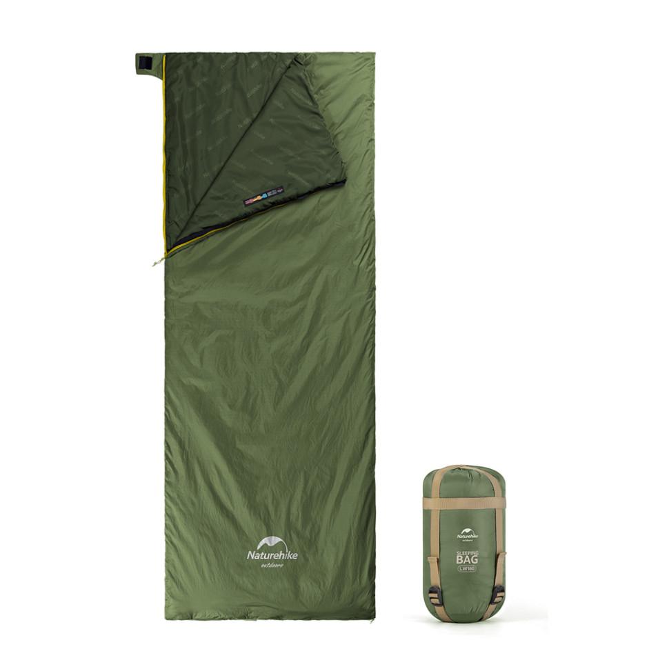 365564.970 Спальний мішок Naturehike LW180 Mini NH21MSD04, лівий, темно-зелений - Зображення 1