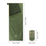 Спальний мішок Naturehike LW180 Mini NH21MSD04, лівий, темно-зелений - Зображення 2