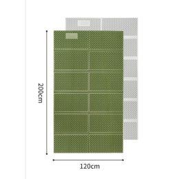 Килимок туристичний складаний двомісний IXPE Naturehike CNK2450WS044 з алюмінієвою плівкою, 200x120x1.8 см, оливковий