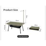 Складаний стіл Naturehike CNK2450JJ025, 80х40 см, алюміній, оливковий - Зображення 2