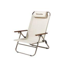 Крісло складане з регульованим нахилом Naturehike CNK2550JJ012, вуглецева сталь, бежевий
