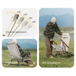 Крісло складане з регульованим нахилом Naturehike CNK2550JJ012, вуглецева сталь, бежевий - Зображення 12