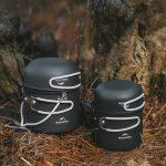 Набір посуду (2 каструлі, 2 кришки) Naturehike NH18T018-G, алюміній - Зображення 10