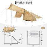 Намет одномісний із тентом Naturehike CNK2450WS026, коричневий - Зображення 3