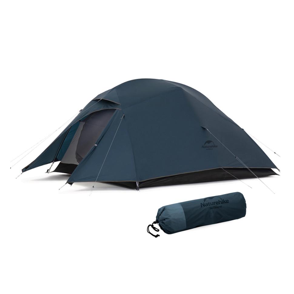 369286.970 Намет надлегкий тримісний з футпринтом Naturehike Cloud Up 3 UL NH18T030-T-T, 20D, темно-синій - Зображення 1