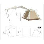 Намет тримісний автоматичний із тентом Naturehike Ango Picnic CNK2450WS021, коричневий - Зображення 3