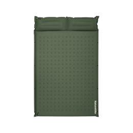 Матрац туристичний із подушкою, самонадувний двомісний  Naturehike CNK2550WS025, вологостійкий, 200 х 130 х 6 см, зелений