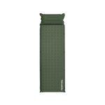 Матрац туристичний із подушкою, самонадувний одномісний Naturehike CNK2550WS025, вологостійкий, 200х65х6 см, зелений