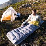 Спальник з натуральним пухом Naturehike CW400 NH18C400-D, p-р M, жовто-сірий - Зображення 2