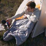 Спальник з натуральним пухом Naturehike CW400 NH18C400-D, p-р M, жовто-сірий - Зображення 5