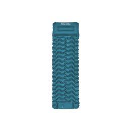 Матрац туристичний надувний одномісний  Naturehike CNK2550WS019, 200х60х6.5 см, синій із вбудованою помпою для надування