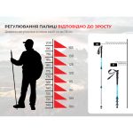 Трекінгова палиця 3-сек. Naturehike Men ST 01 6061 AL NH17D001-Z, алюміній,  чорна - Зображення 9