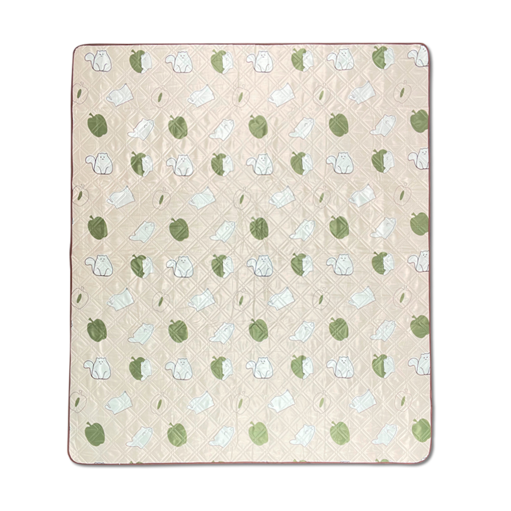 6976507661720 Килимок для пікніка водостійкий Naturehike CNK2350WS010, 210x240 см, бежевий з принтом - Зображення 1