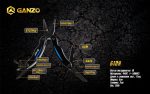 Мультитул Ganzo G109, (16.5 см) 10 функцій, чорний з червоним + чохол - Зображення 3
