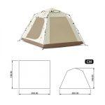 Тент для кемпінгу Naturehike CNK2450WS021, бежевий - Зображення 2