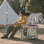 Розкладний стіл із полицями Naturehike CNH22JU031, бежевий - Зображення 4