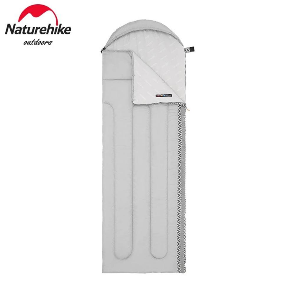 naturehike-envelope-sleeping-bag Спальник з капюшоном Naturehike L250 NH21MSD07, (9°C), правий, сірий - Зображення 1
