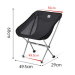 Стілець складаний Naturehike Stellaluna L04 CNK2450JJ015, розмір M, алюміній, чорний - Зображення 5