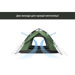 Намет чотиримісний автоматичний Naturehike NH21ZP008, темно-зелений - Зображення 10