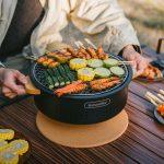 Настільна кругла піч із решіткою гриль Naturehike CNK2550CF010, 36*32.6*12 см, хромоване залізо - Зображення 5