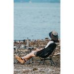 Крісло складане Naturehike Clamshell 001 Triangle Folding Moon Chair, чорний - Зображення 8