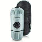 Портативна еспресо-кавоварка Wacaco Nanopresso блакитна з чохлом, механічна, для меленої кави