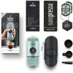 Портативна еспресо-кавоварка Wacaco Nanopresso блакитна з чохлом, механічна, для меленої кави - Зображення 2