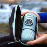 Портативна еспресо-кавоварка Wacaco Nanopresso блакитна з чохлом, механічна, для меленої кави - Зображення 5